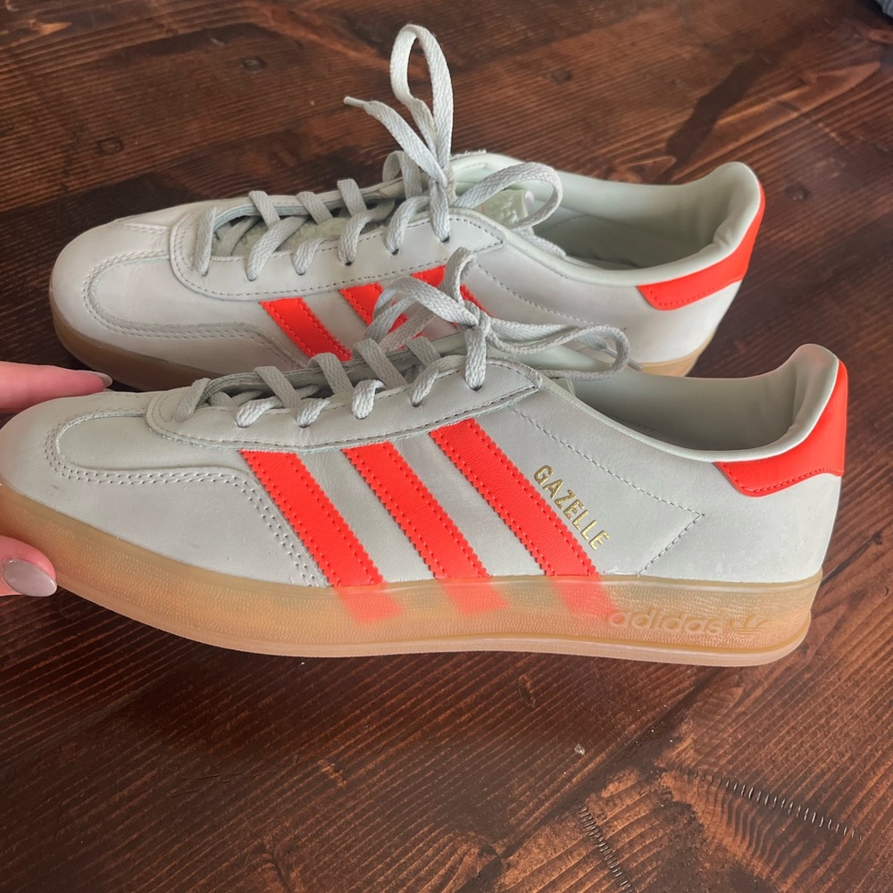 Adidas Gazelle with Bright Orange Accents